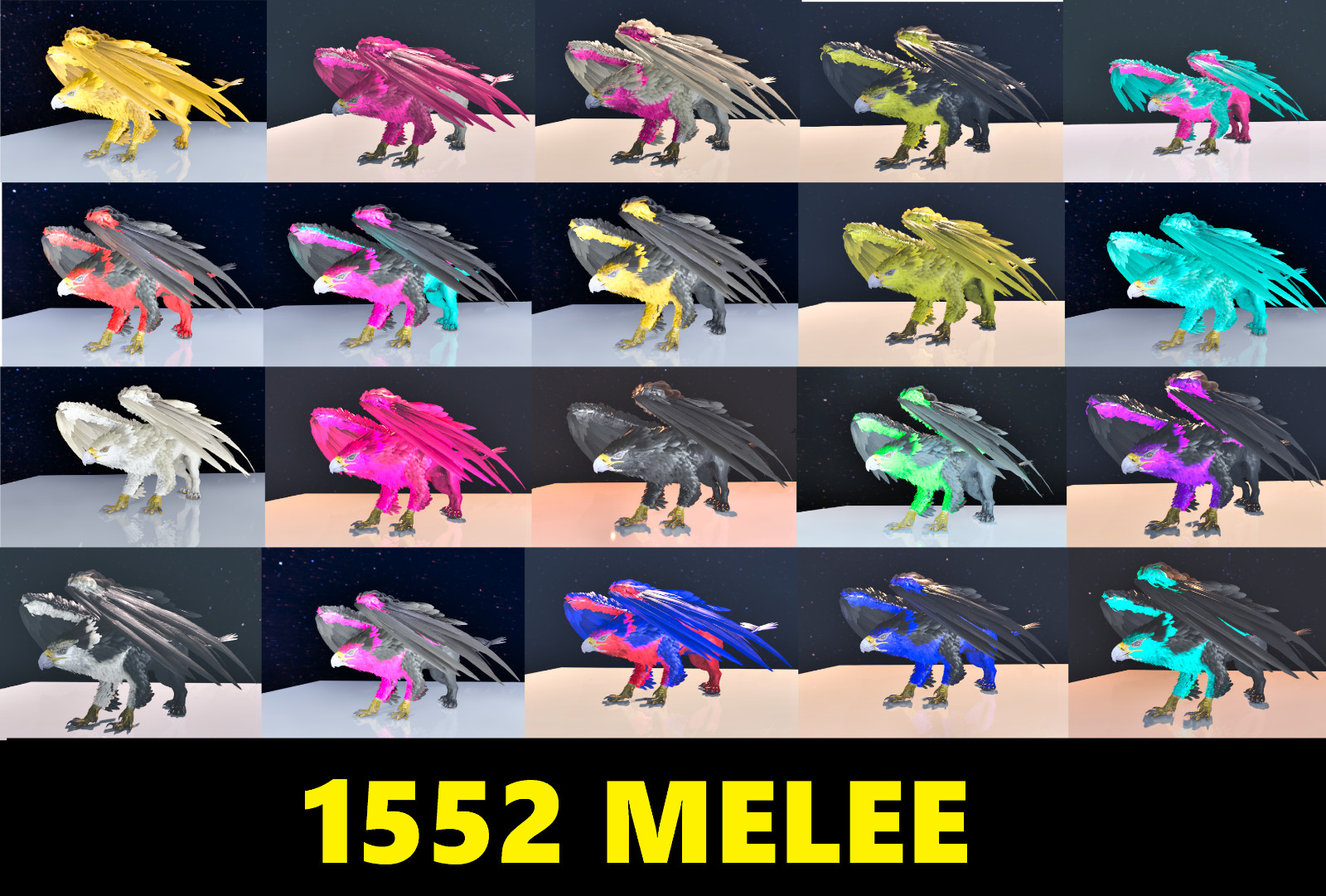 🔥ARK Survival Ascended Griffin Griffon Gryphon 1552 MELEE clone PC/XBOX/PS5 PVE