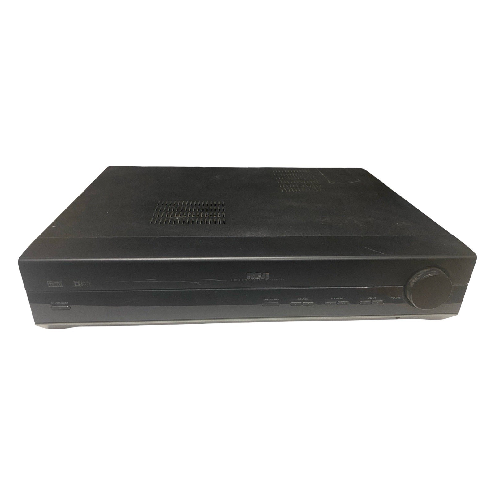 RCA Home Theater System Receiver DOLBY DIGITAL Model RT2380BK 4  Parts or Repair
