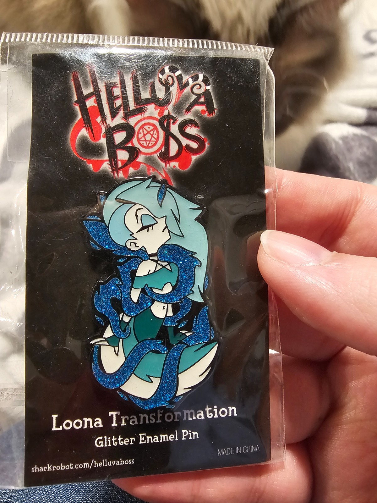 Helluva Boss Loona Transformation Glitter Enamel Pin LIMITED EDITION
