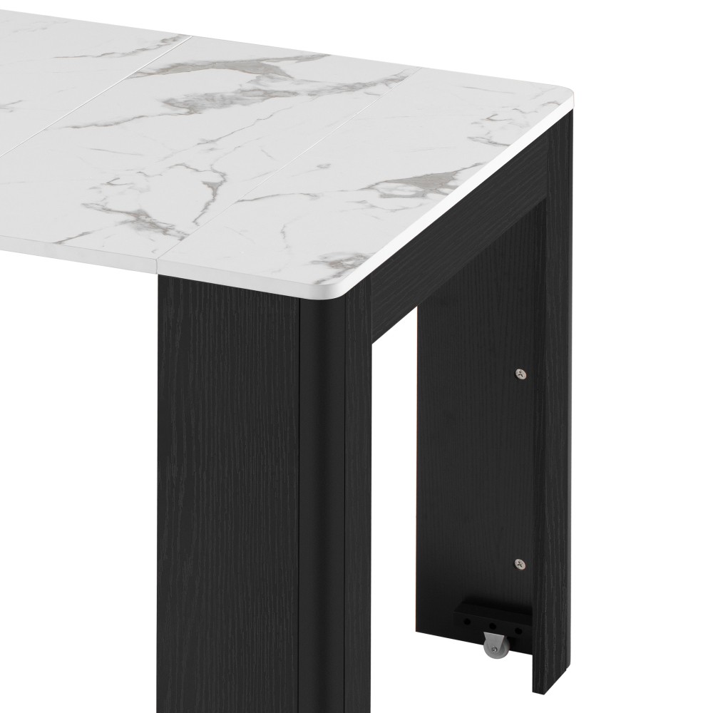 Extendable TREXM Rolling Kitchen Island with , Built-in Socket & Side Hooks
