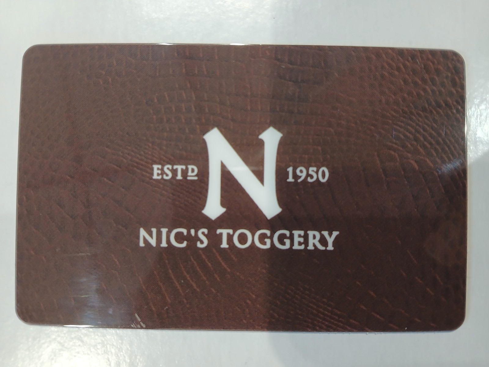Nic's Toggery Gift Card $100