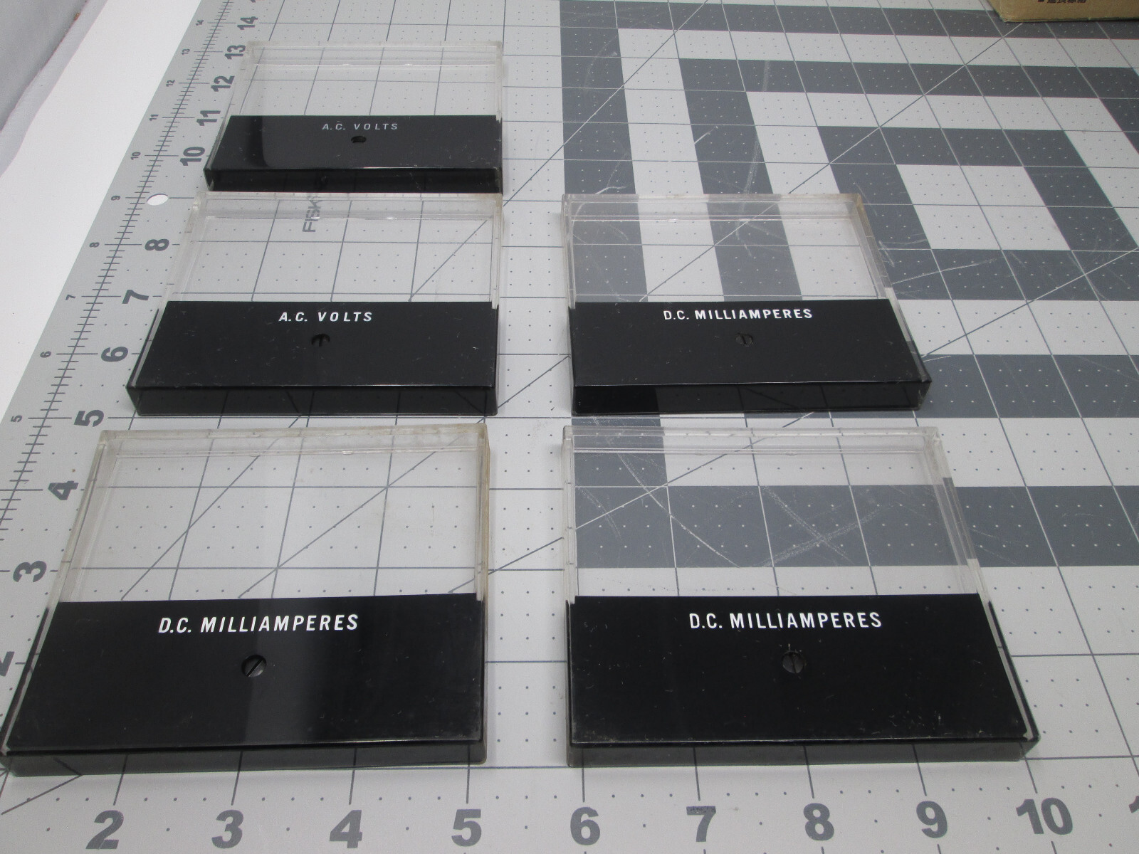 DC Milliamperes & AC Volts Meter Bezel Lens ~104mm x 90mm x 11mm