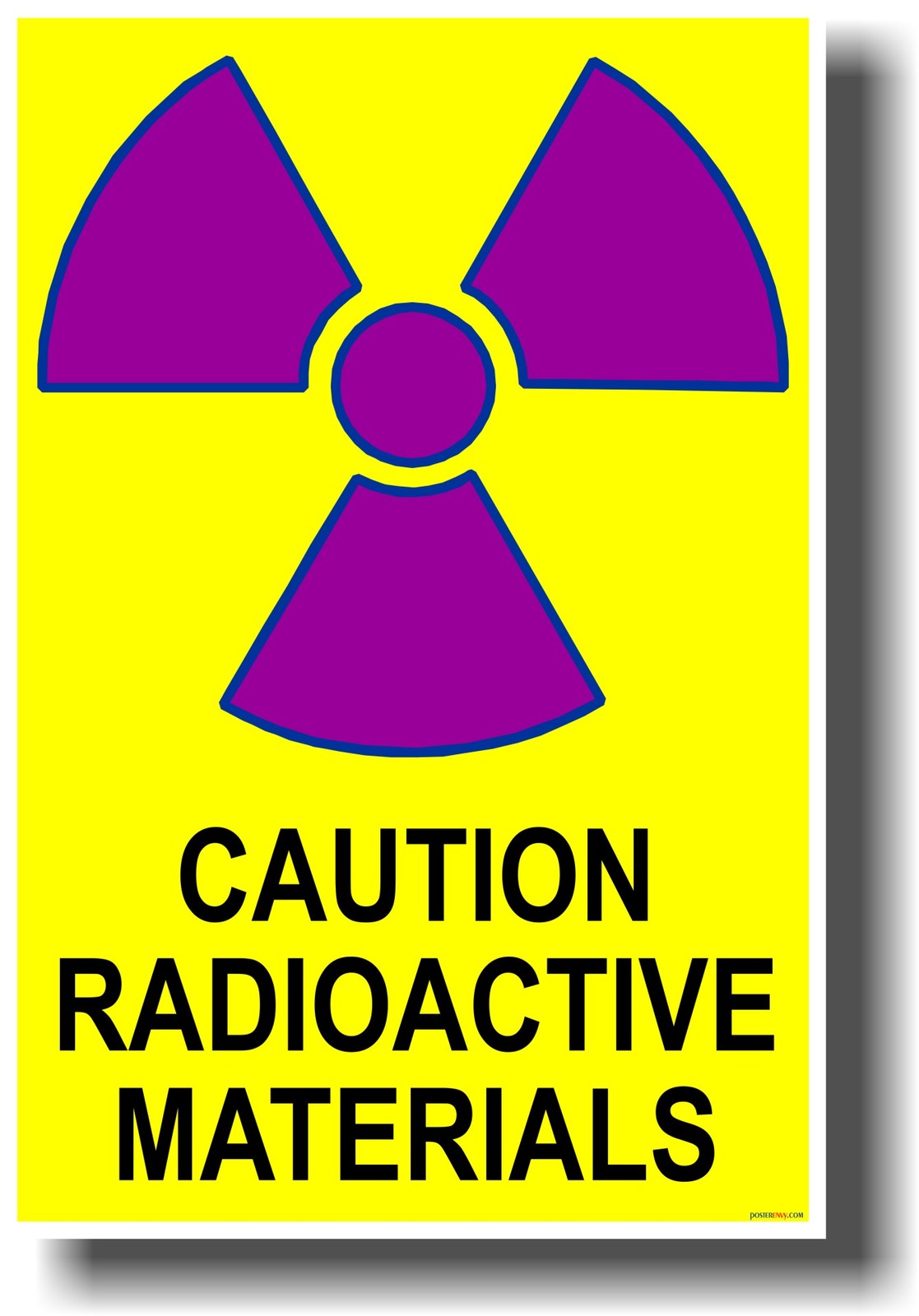NEW POSTER - Caution Radioactive Materials Sign - NUCLEAR HEALTH & SAFETY