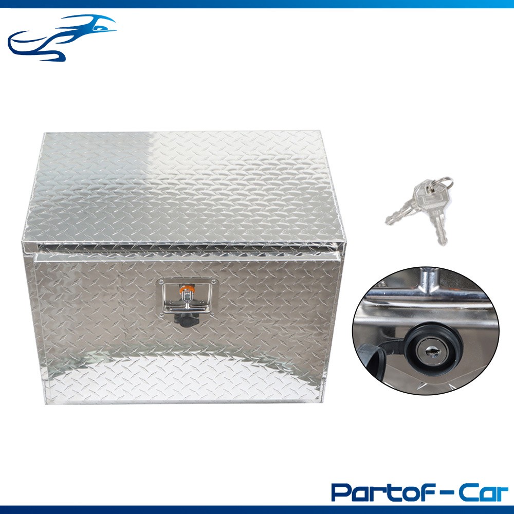 24"X17"X18" Aluminum Underbody Storage Tool Box Silver RV Trailer Truck Pickup