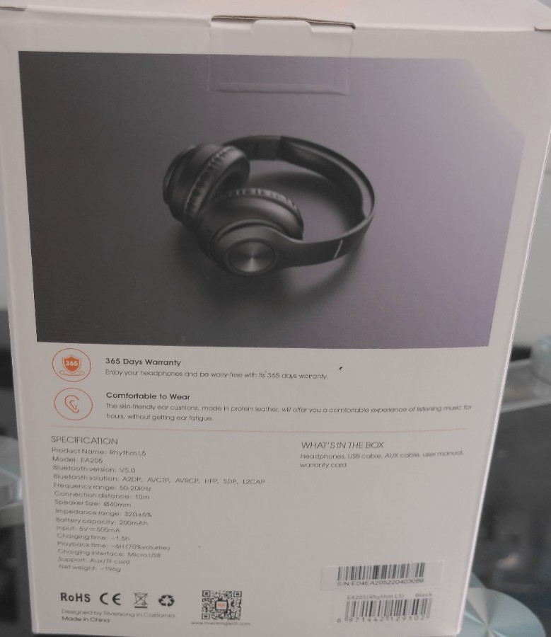 RIVERSONG RHYTHM L5 WIRELESS HEADPHONES