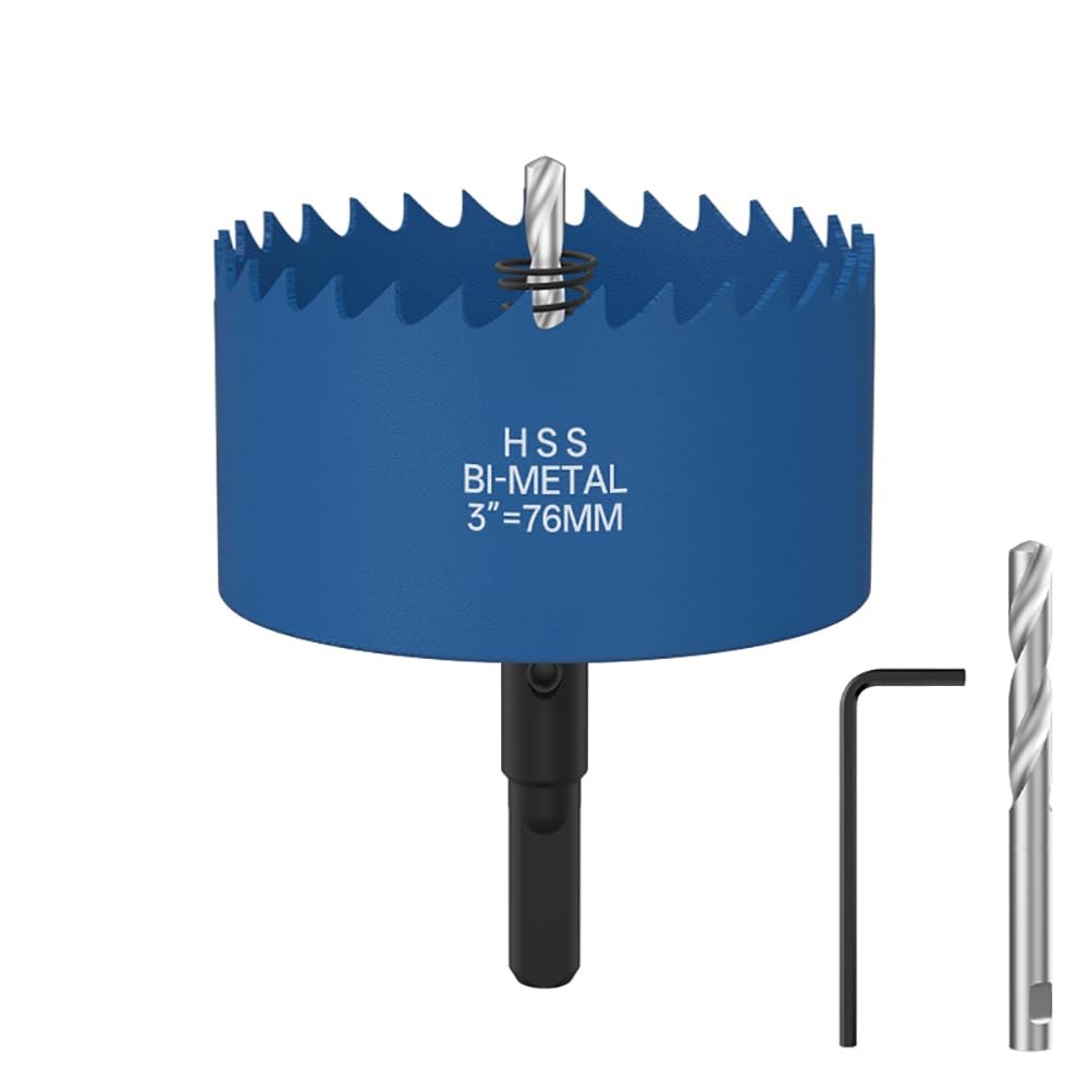 3'' Bi-Metal Hole Saw with Center Drill, to be Assembled, high Opening Effici...