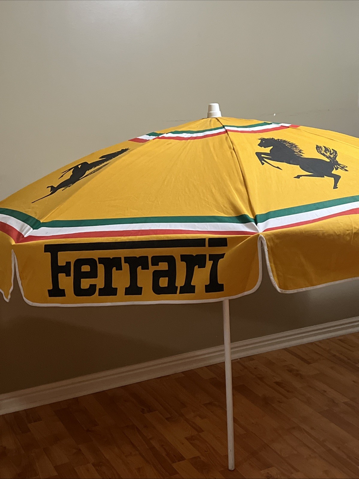 Ferrari Umbrella W/ Iconic Ferrari Horses 🇮🇹 63” Table Umbrella Free Shipping