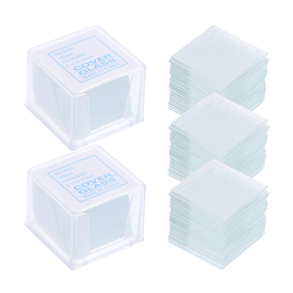 500Pcs Clear Glass Microscope Slides and Cover Glasses Durable Laboratory Use