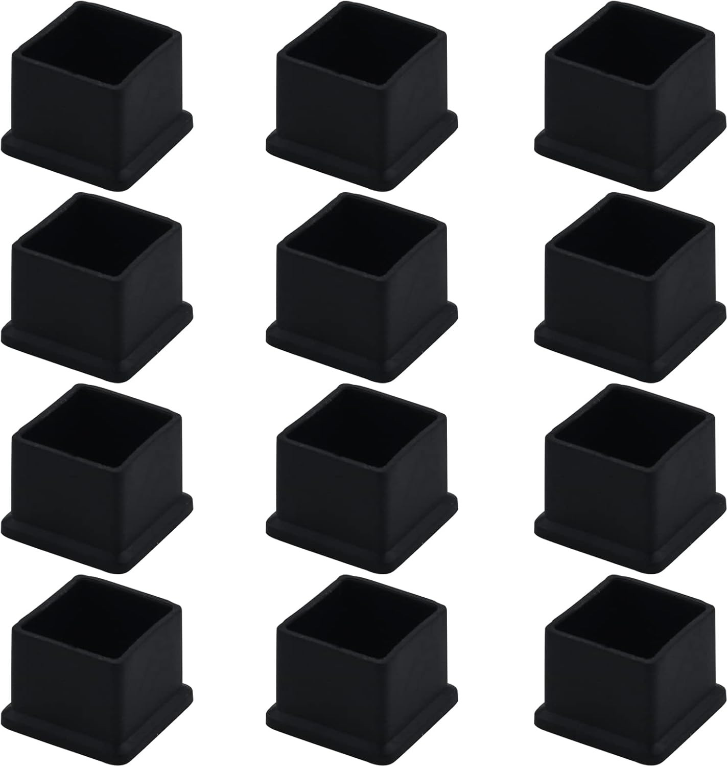 1 Inch X 1 Inch Square PVC Covers Furniture Foot Table Chair Leg End Cap Cover T