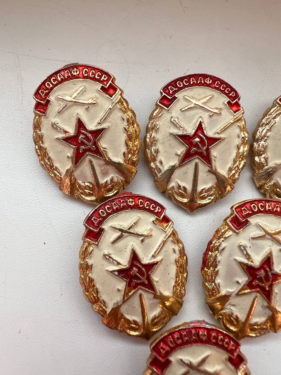 Vintage Soviet DOSAAF USSR badges 6 pcs.