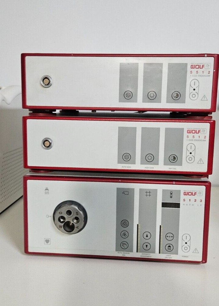 (2x) Richard Wolf 5512 CCD Endocam Video Processer and Wolf 5123 Auto LP