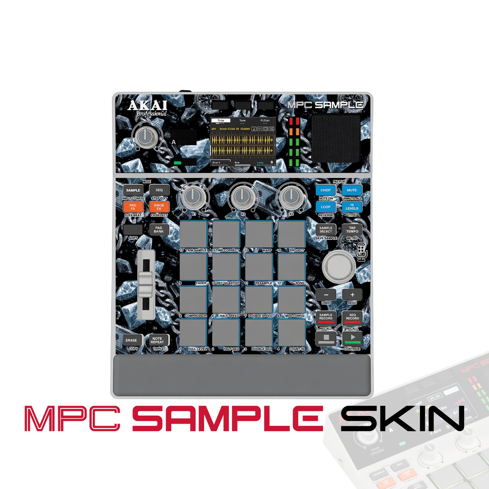 Akai MPC Sample Skin / Ice Diamond Chain