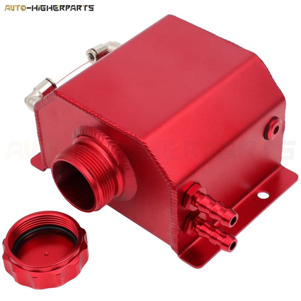 Red Universal Premium Radiator Coolant Overflow Bottle Water Tank 1L