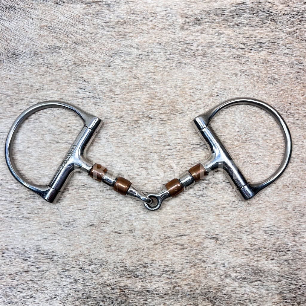 5" Coronet D Ring Snaffle w/ Copper Rollers