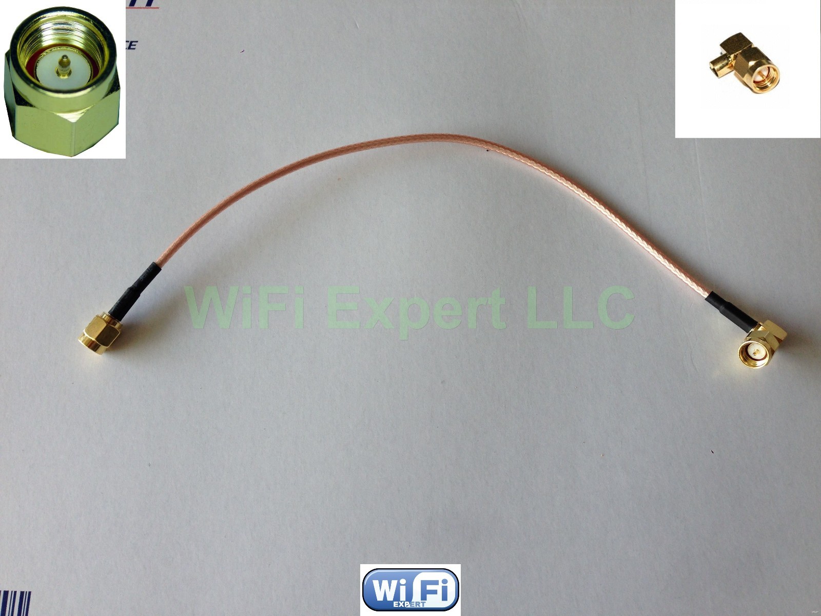 SMA MALE RIGHT ANGLE to SMA Male - Coaxial RF Extension Cable RG316 2in - 10feet