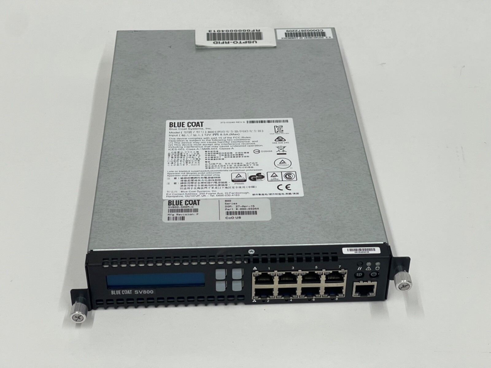 Blue Coat SSL Visibility Appliance SV800-500M-C . No Power Adapter