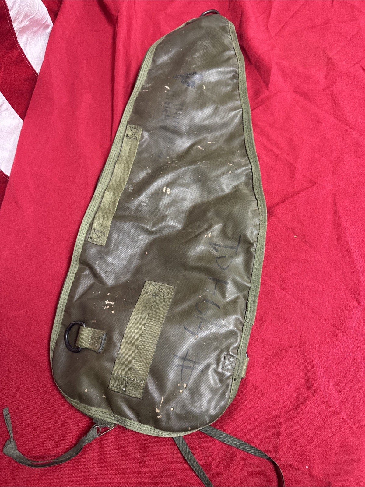 US Army Military Spare Barrel Rifle Carrying Case Range Bag OD Vietnam M60! A819