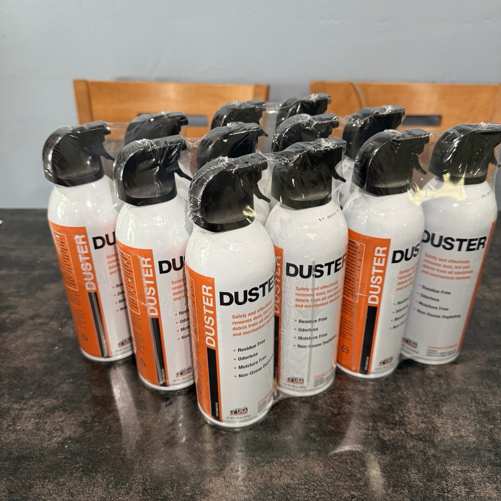 12 packs Compressed Air Duster 10 oz can Dust off Electronic Computer Keyboard