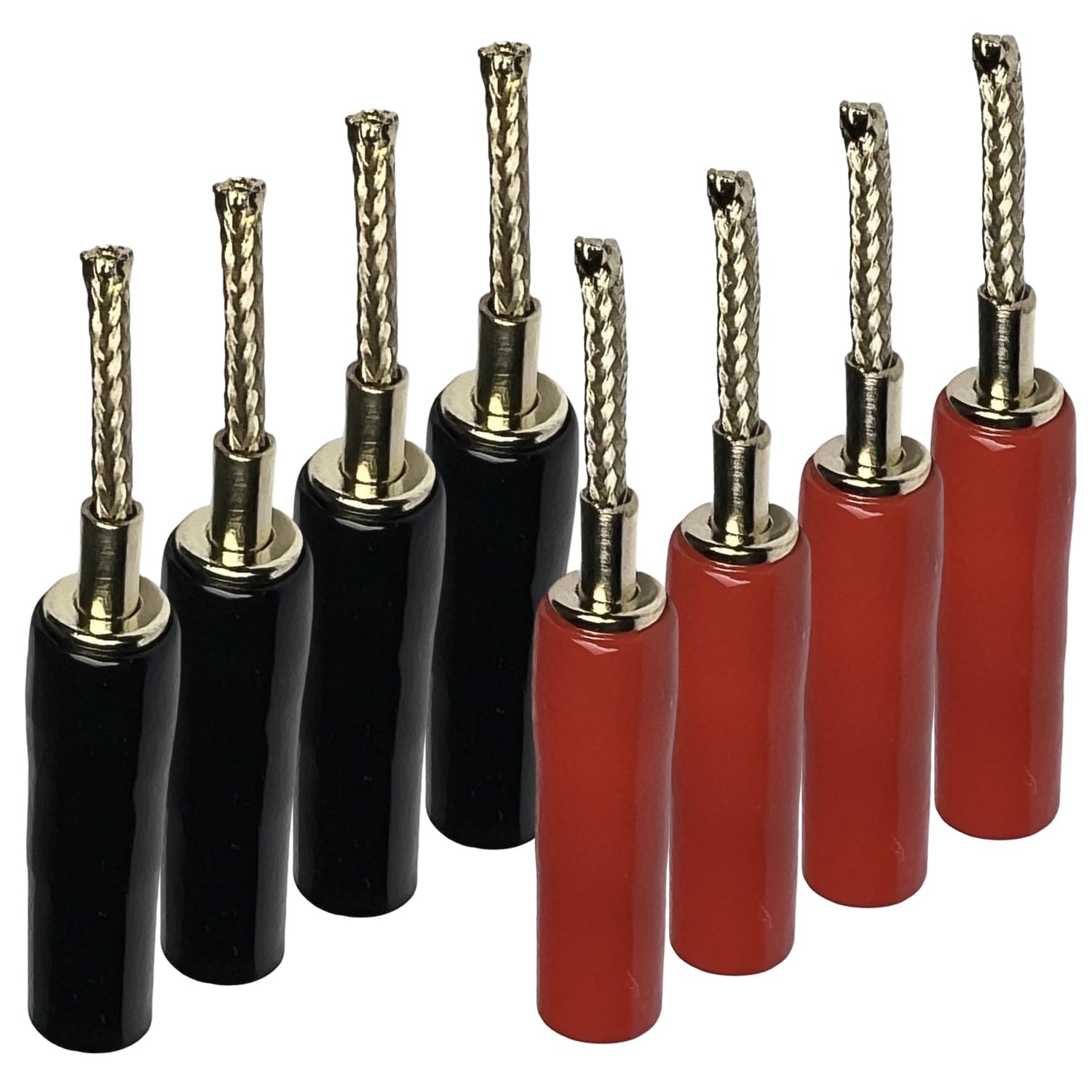 CESS 2mm Flex Pin Braided Gold Plated Banana Plug for Amplifier Speaker Wires...