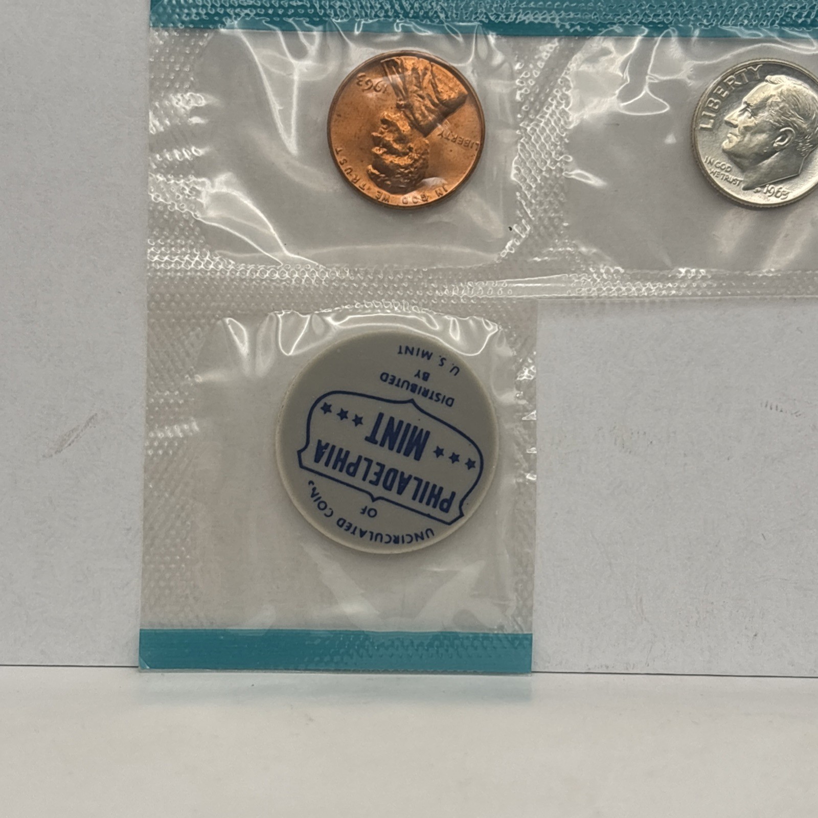 1963 Philadelphia Mint UNCIRCULATED Set Missing Half - 90% silver quarter & dime