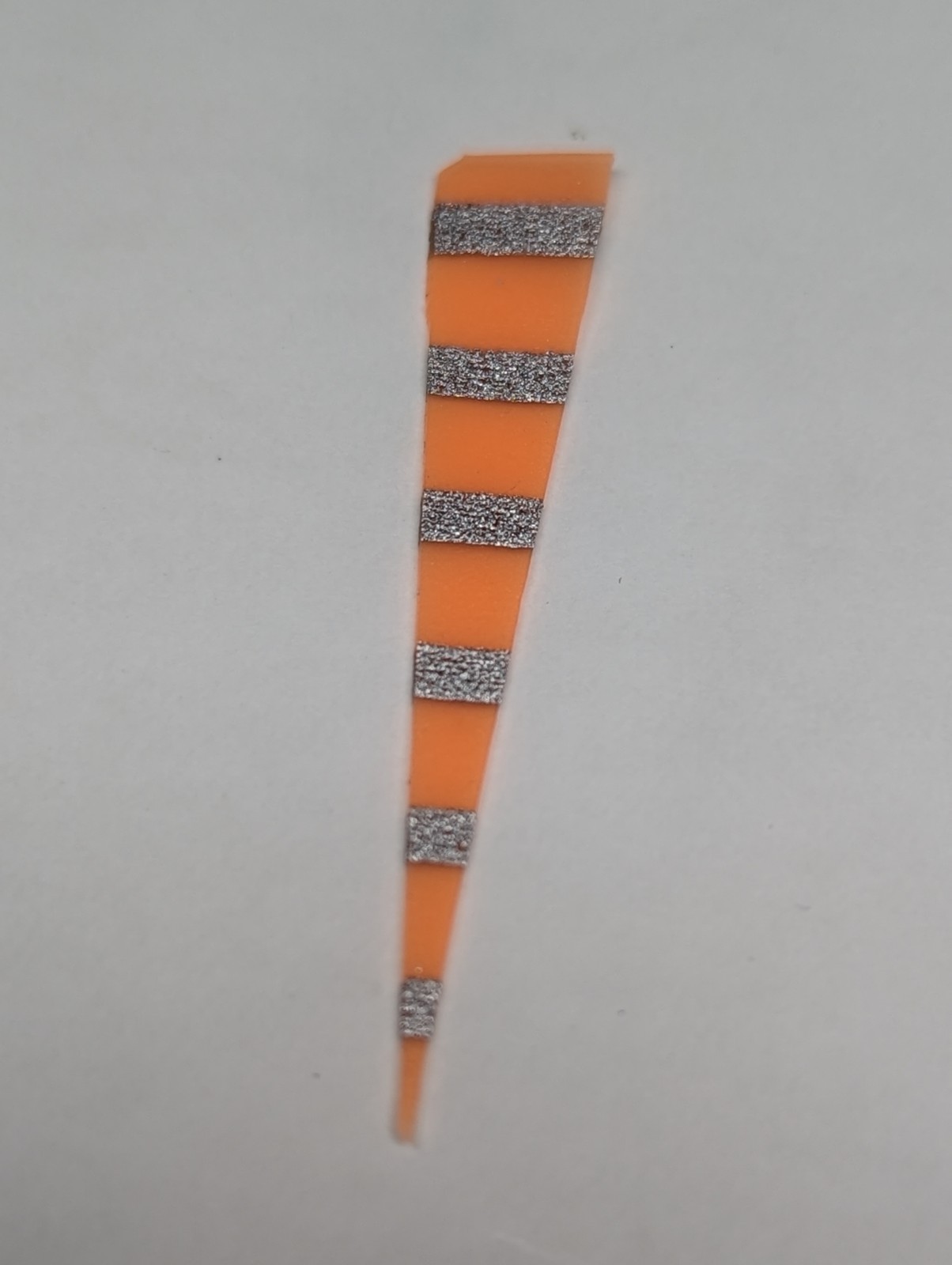 Orange With Silver Stripes 1.5" Silicone Crappie Jig Wedge Tails 25