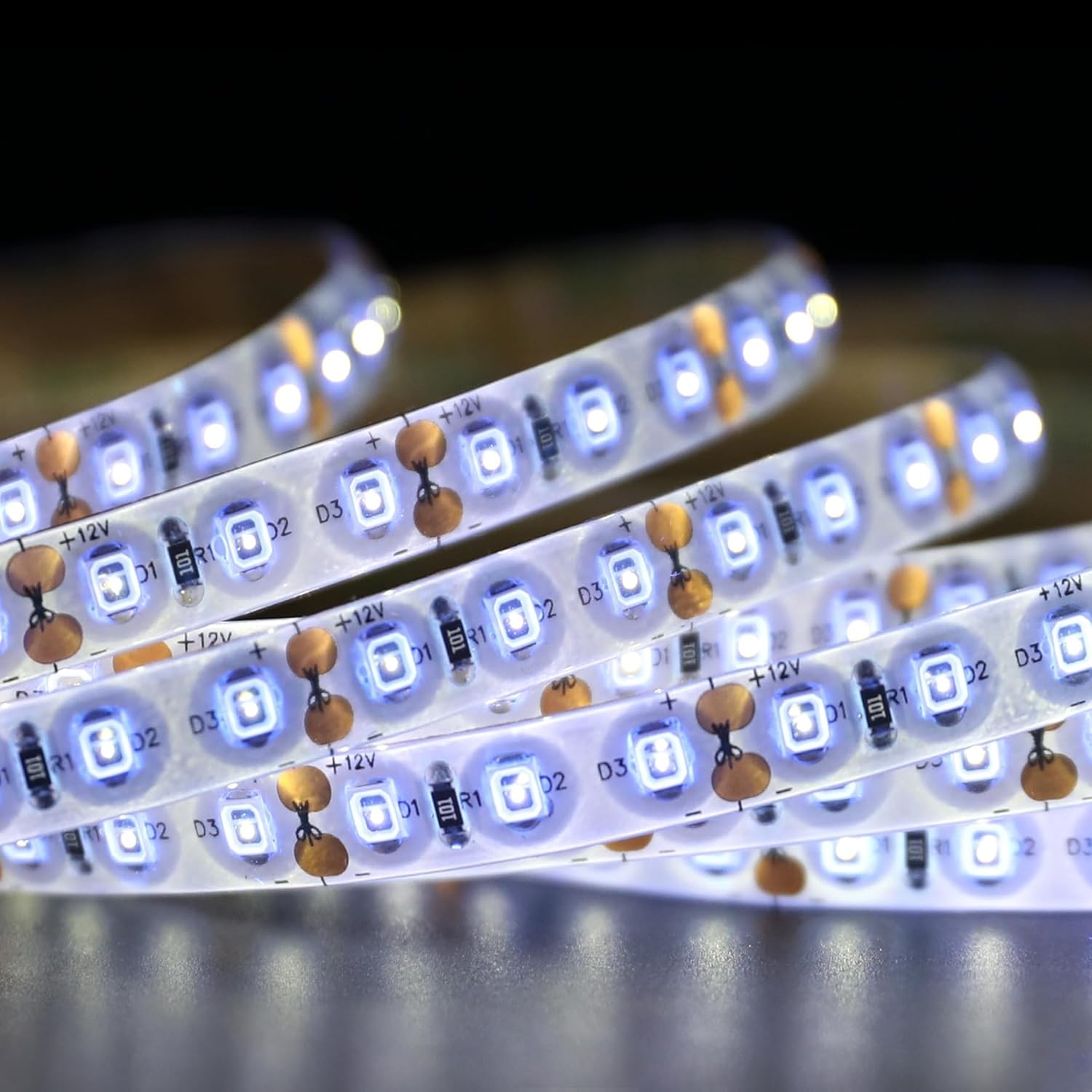 IP65 Waterproof 365nm Ultraviolet LED Strip Light, 12V 16.4FT 8MM UV