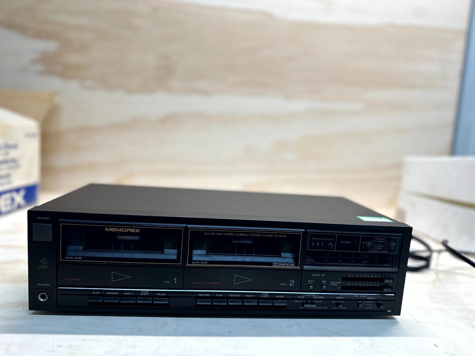 Boxed Memorex SCT-85 Cassette Deck High Speed Dubbing Dolby B-C NR Auto Stop
