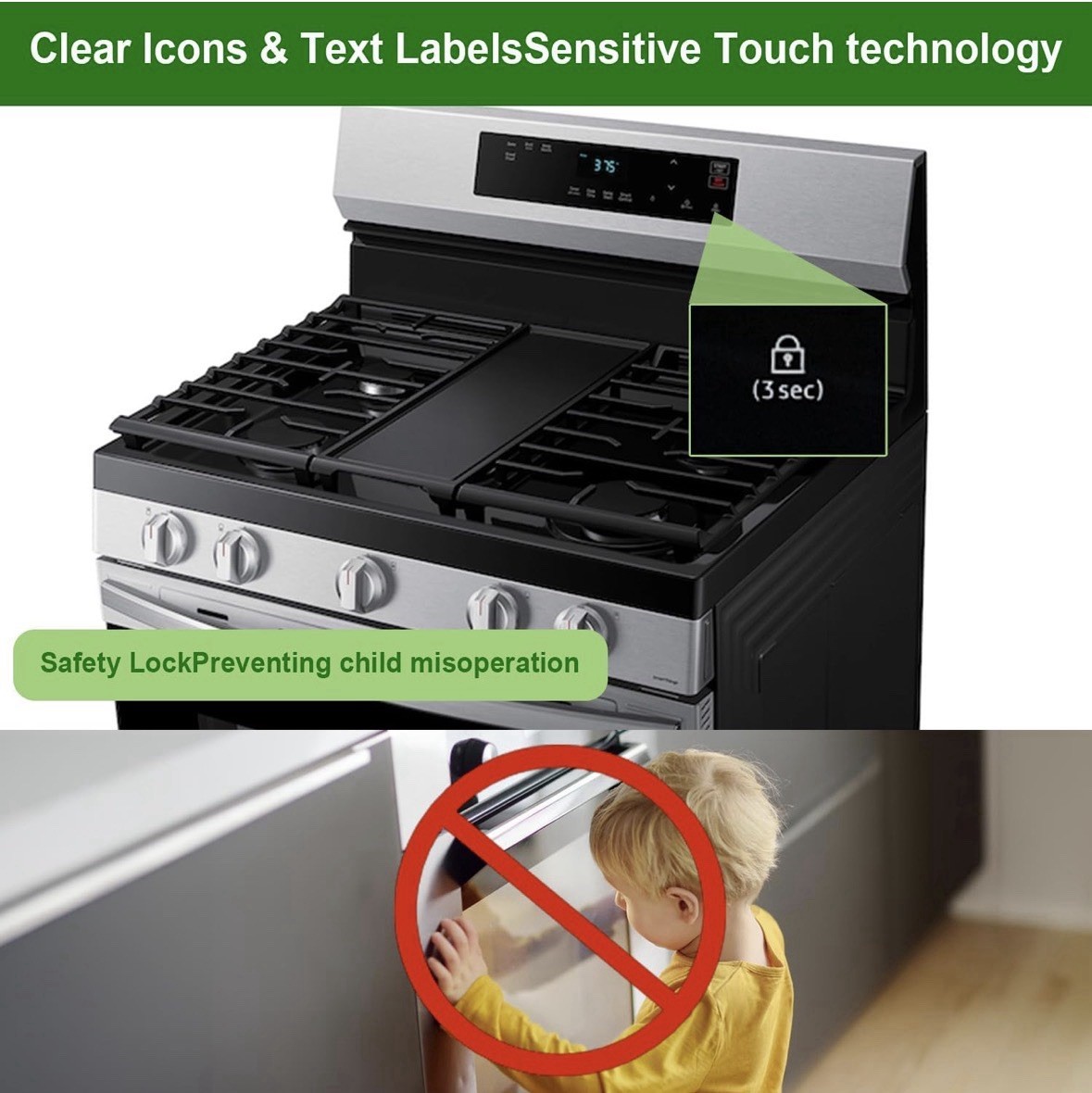 Upgraded DG96-00850E for Samsung Oven Range Touchpad Control Panel 4976816