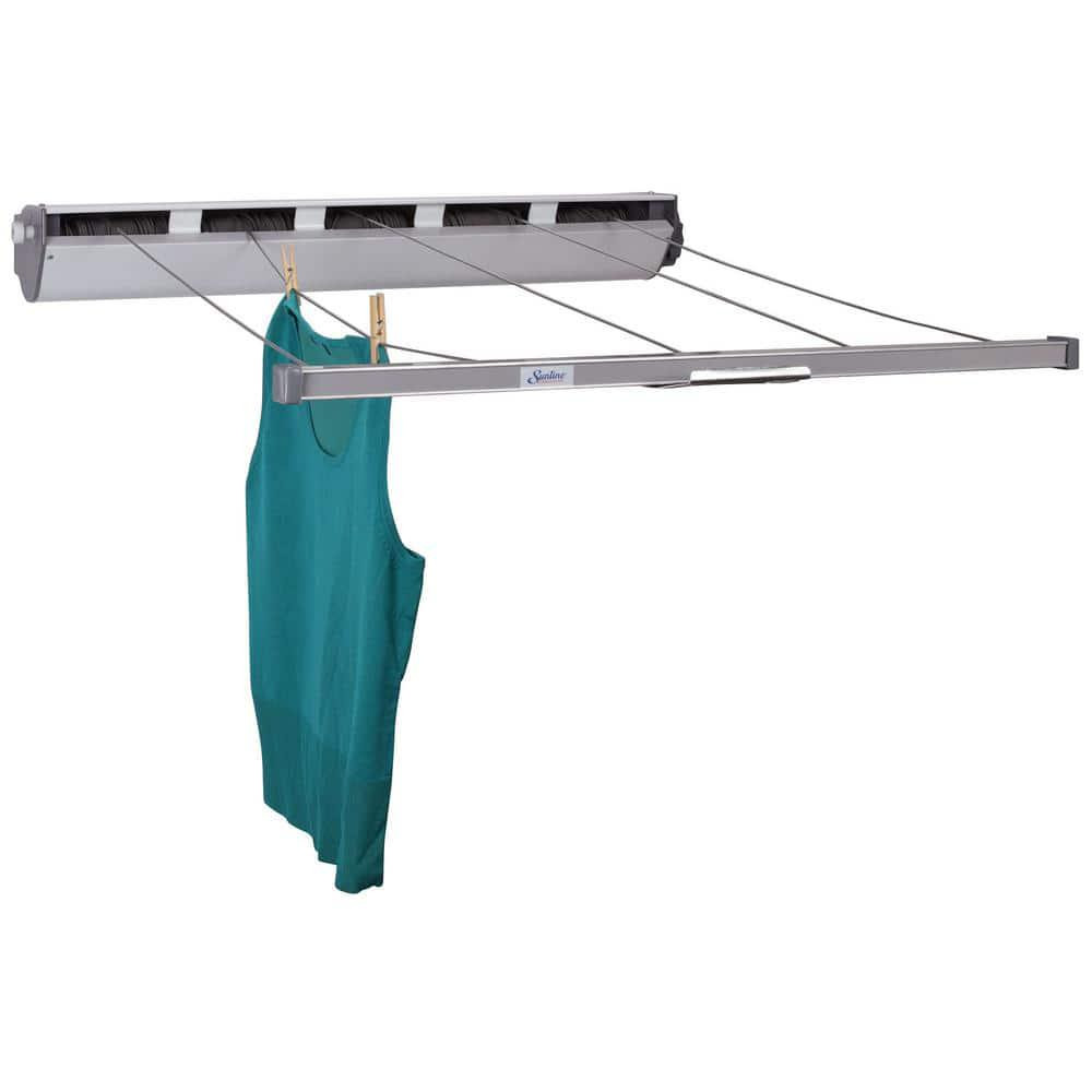 Household Essentials Clothesline Dryer 5-Line Retractable Aluminum Wall Mounted