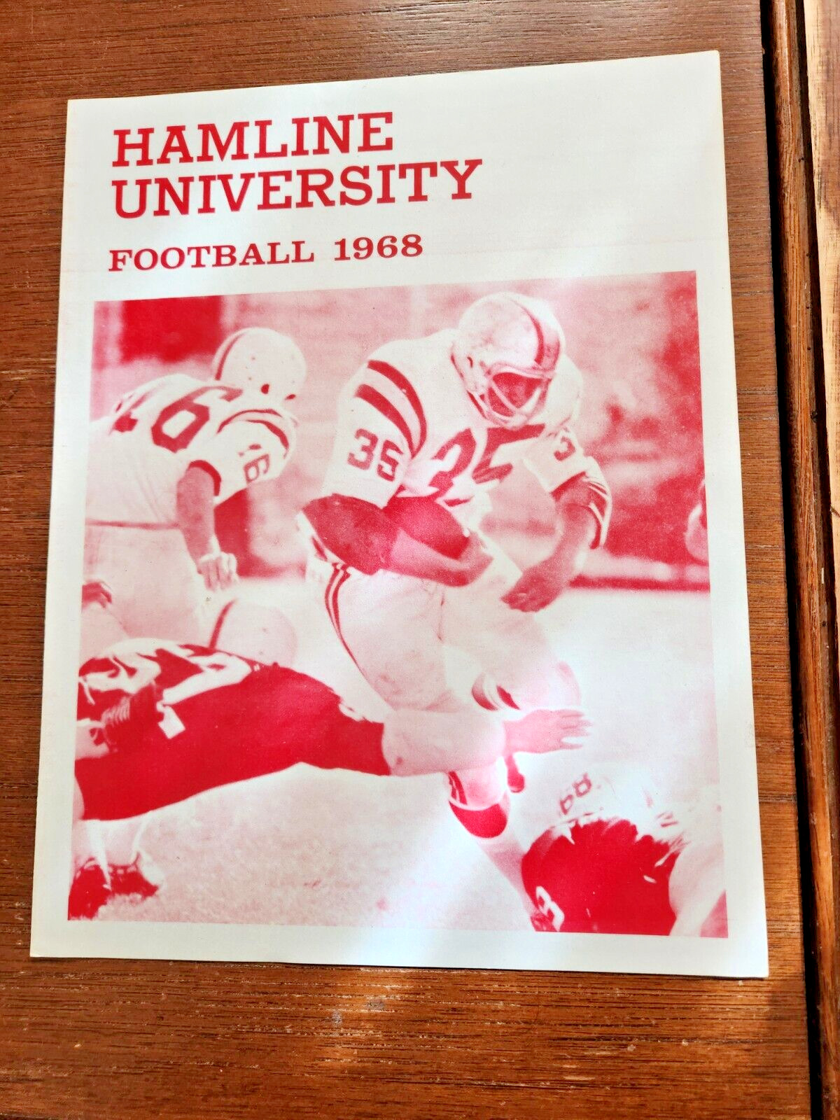 1968 HAMLINE UNIVERSITY vs GUSTAVUS ADOLPHUS Football Program September 28