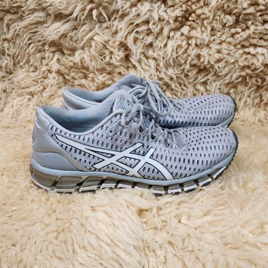 ASICS GEL T7E7N Men's Gray Running Shoes US 9 EU 40.5 Breathable Synthetic Fiber