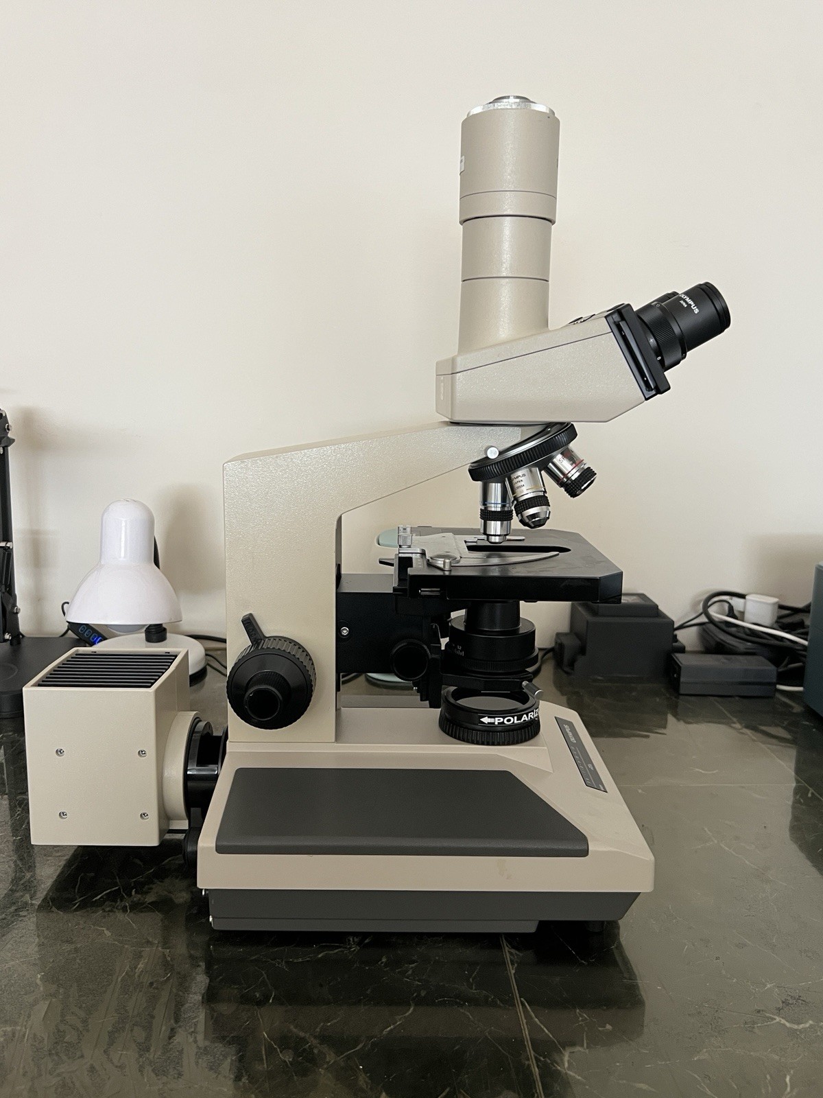Olympus BH2/BHS Trinocular 100W Polarizing Microscope + MTV-3 + S-Plan Optics