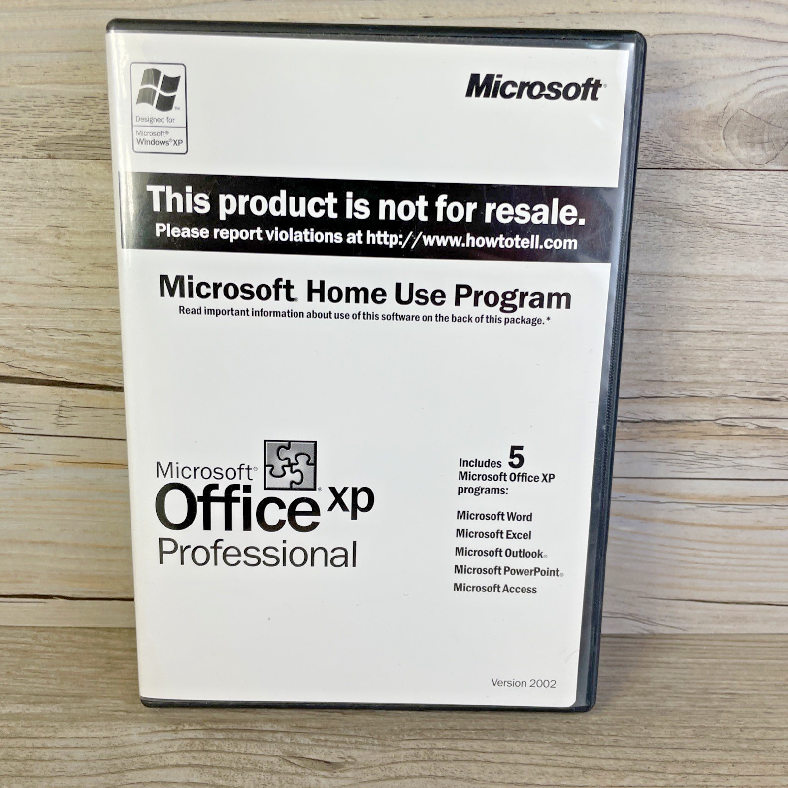 Microsoft Office XP Professional Home Version 5 programs w/Key Lic Vintage 2002