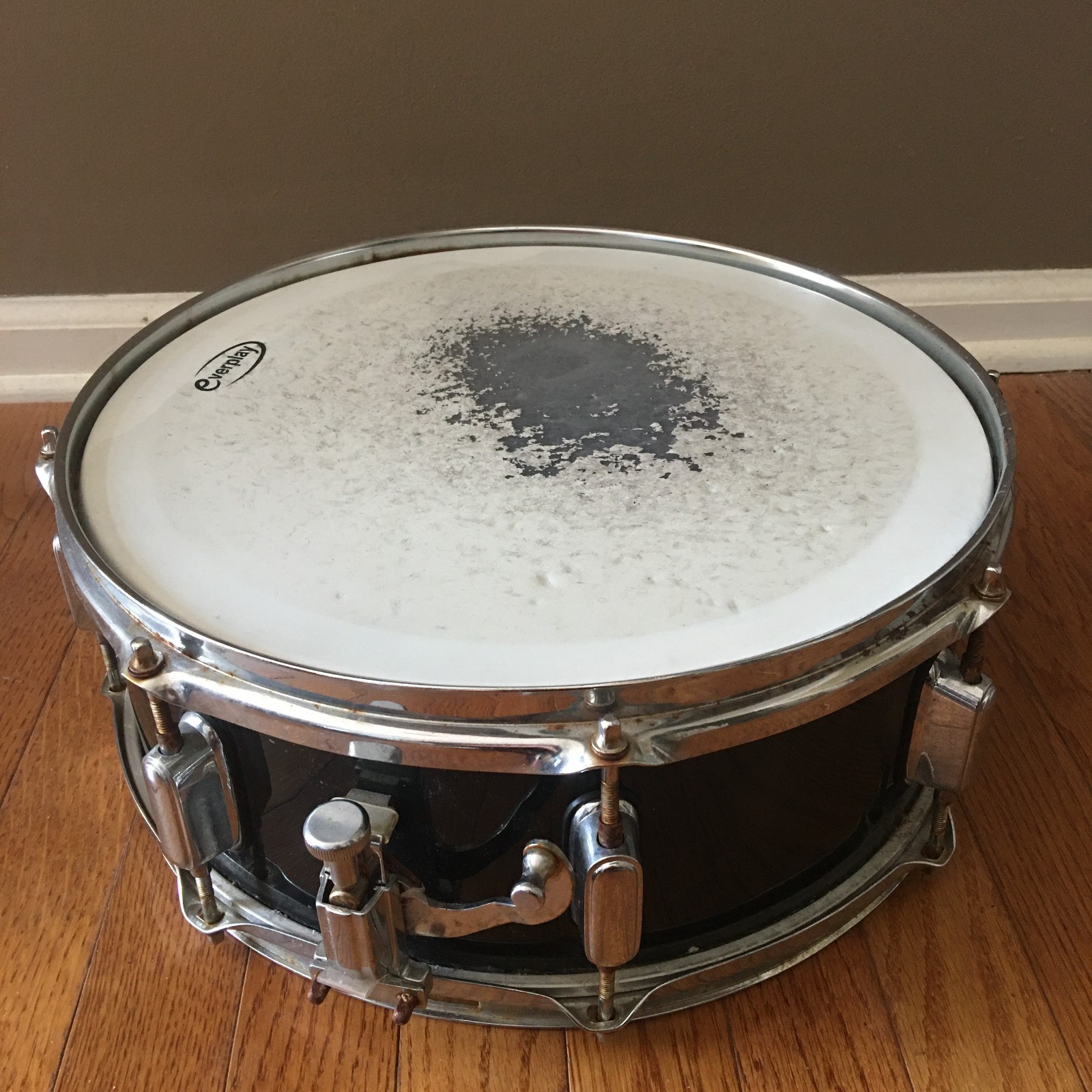 Premier Cabria Black Snare Drum with Everplay Head Size: 5"H x 14"D