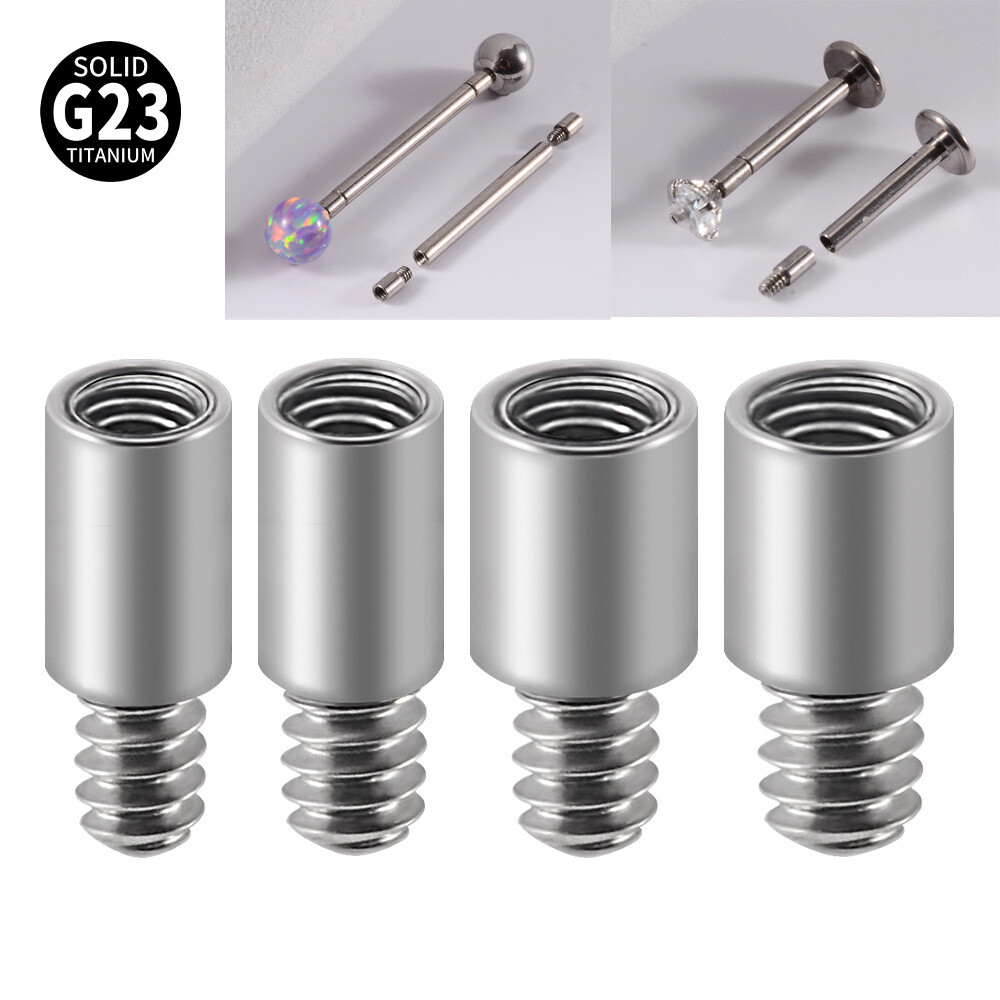 G23 Titanium Extender for Internal Thread Labret Navel Ring Ear Piercing 14G&16G
