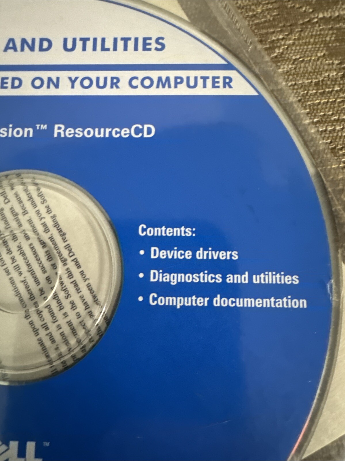 Vintage Dell Dimension Resource CD 2000- 2002 only Drivers and Utilities CD