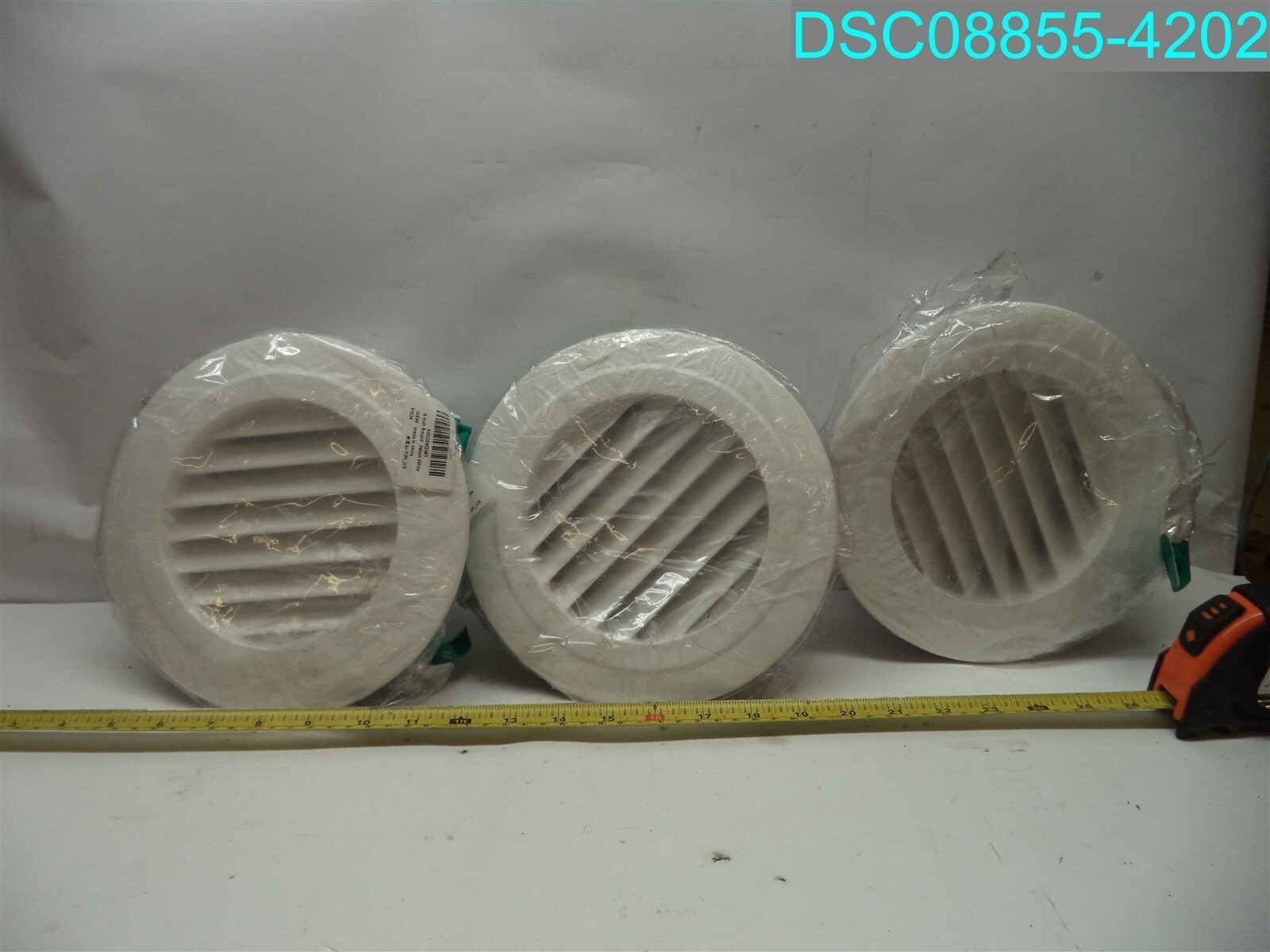QTY=3: 6" Vents Round Grill Cover ABS Air Fly Screen Mesh Wall/Ceiling Mounted