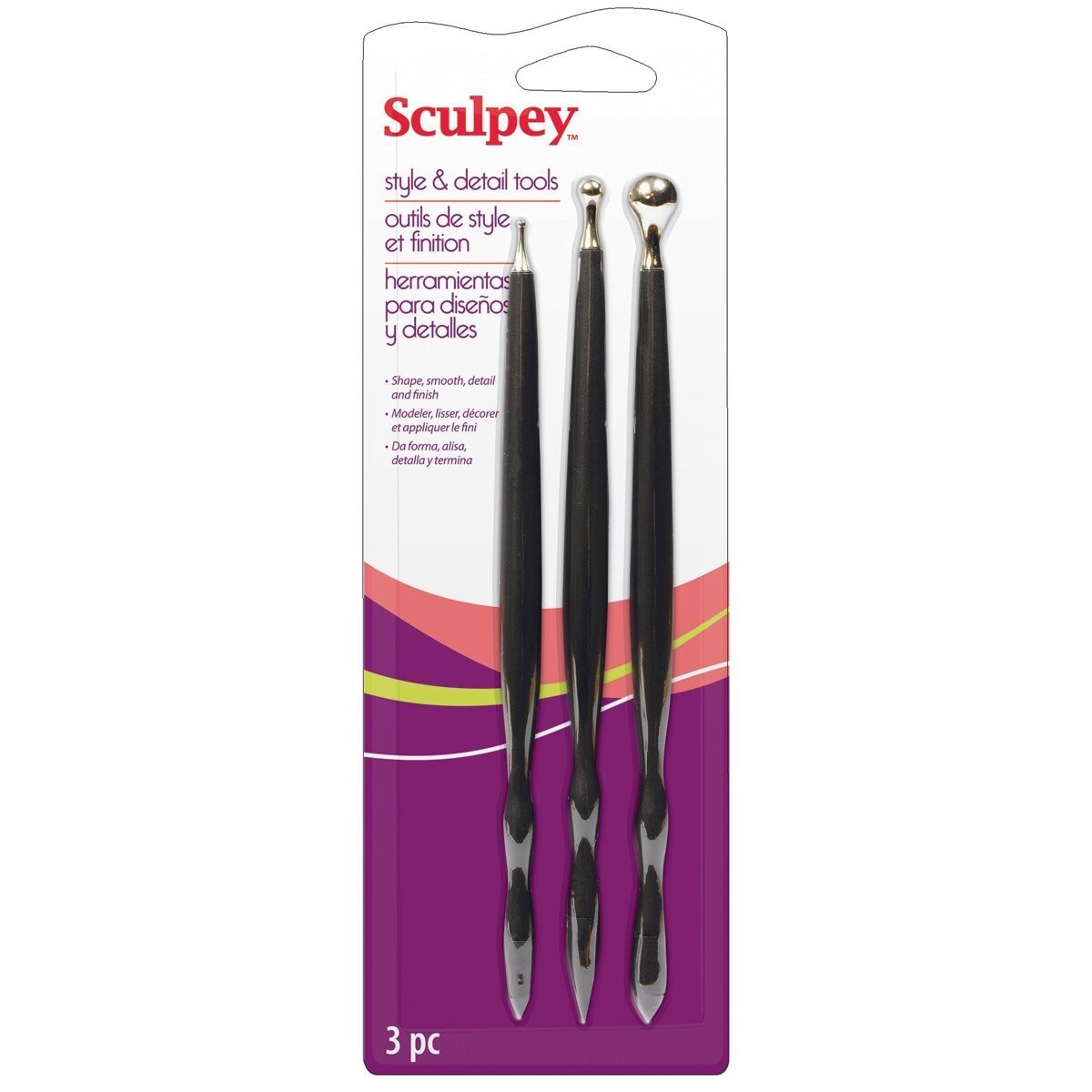Sculpey Clay Tools Style & Detail Tools - 3pc - ASSD01 - NEW