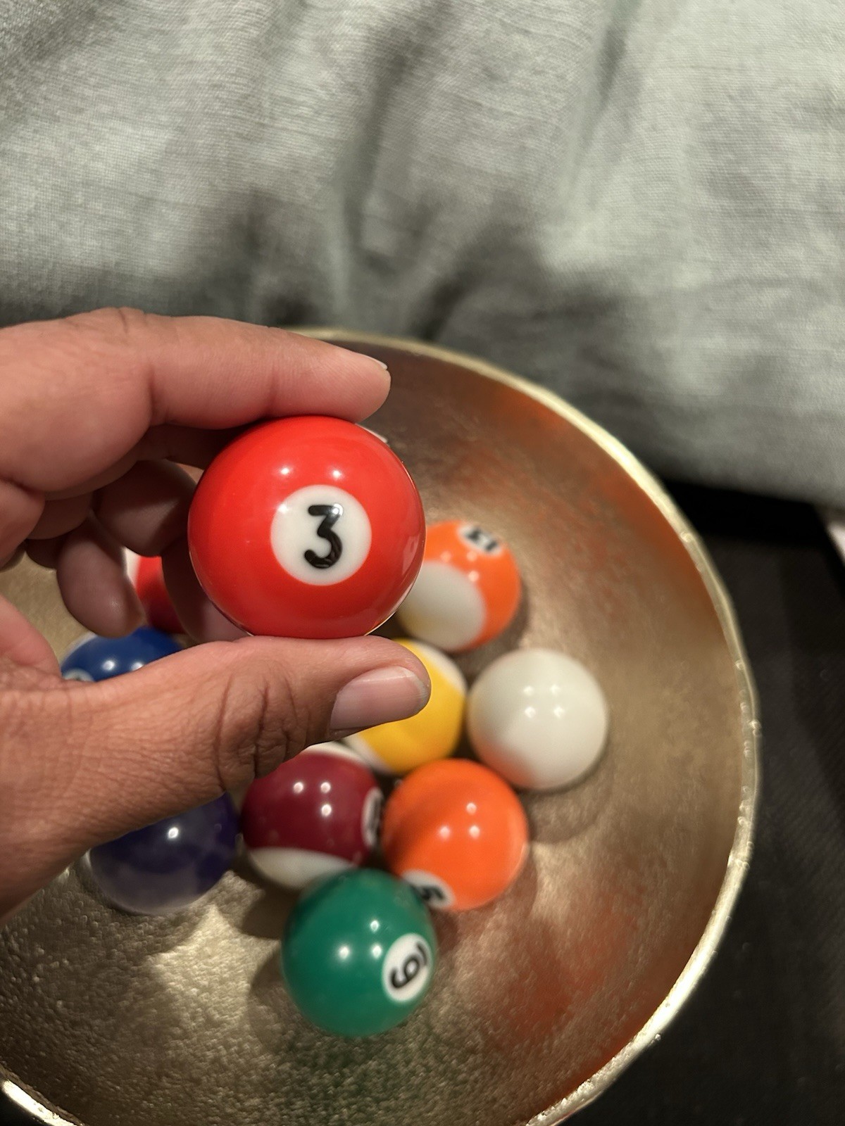 Mini Pool Balls (12 Count) Missing #7,8,12,14
