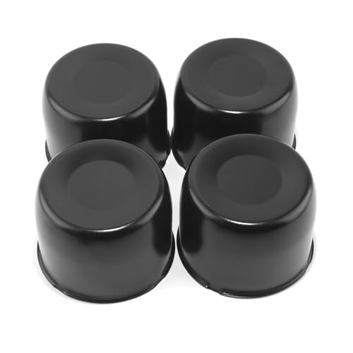 Stainless Steel Push Through Center Caps 4.92" Center Hole, 3.66" Height Black