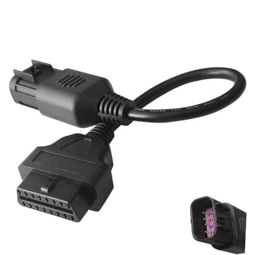 Motorcycle Adapter Fit for OBD2 8pin to 16pin OBD Diagnostic Scanner Convertor