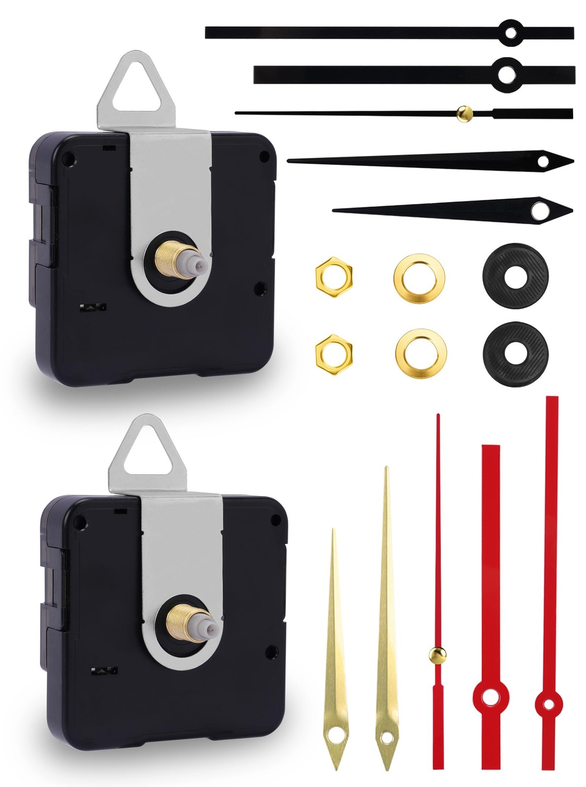 MakerTick 2-Pack Battery Operated Clock 16mm Shaft – Fits 3-5mm Panels