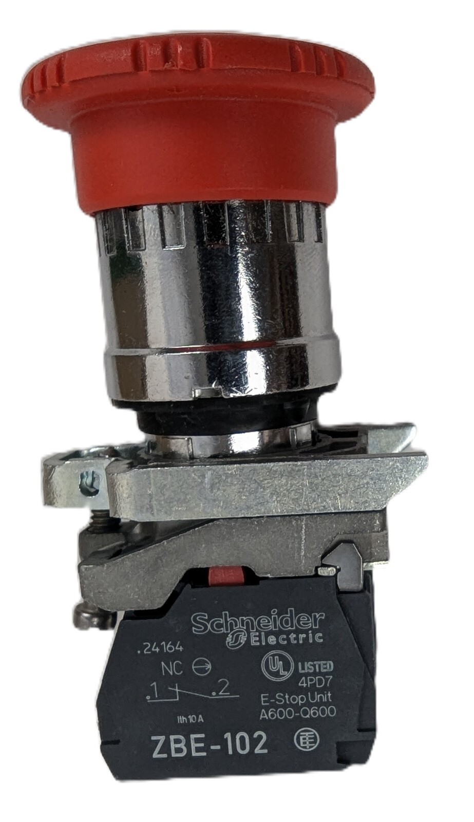 Schneider XB4AEQ4020S1 Push Button Switch Red with 2-NC Panel Mount 22mm NEW