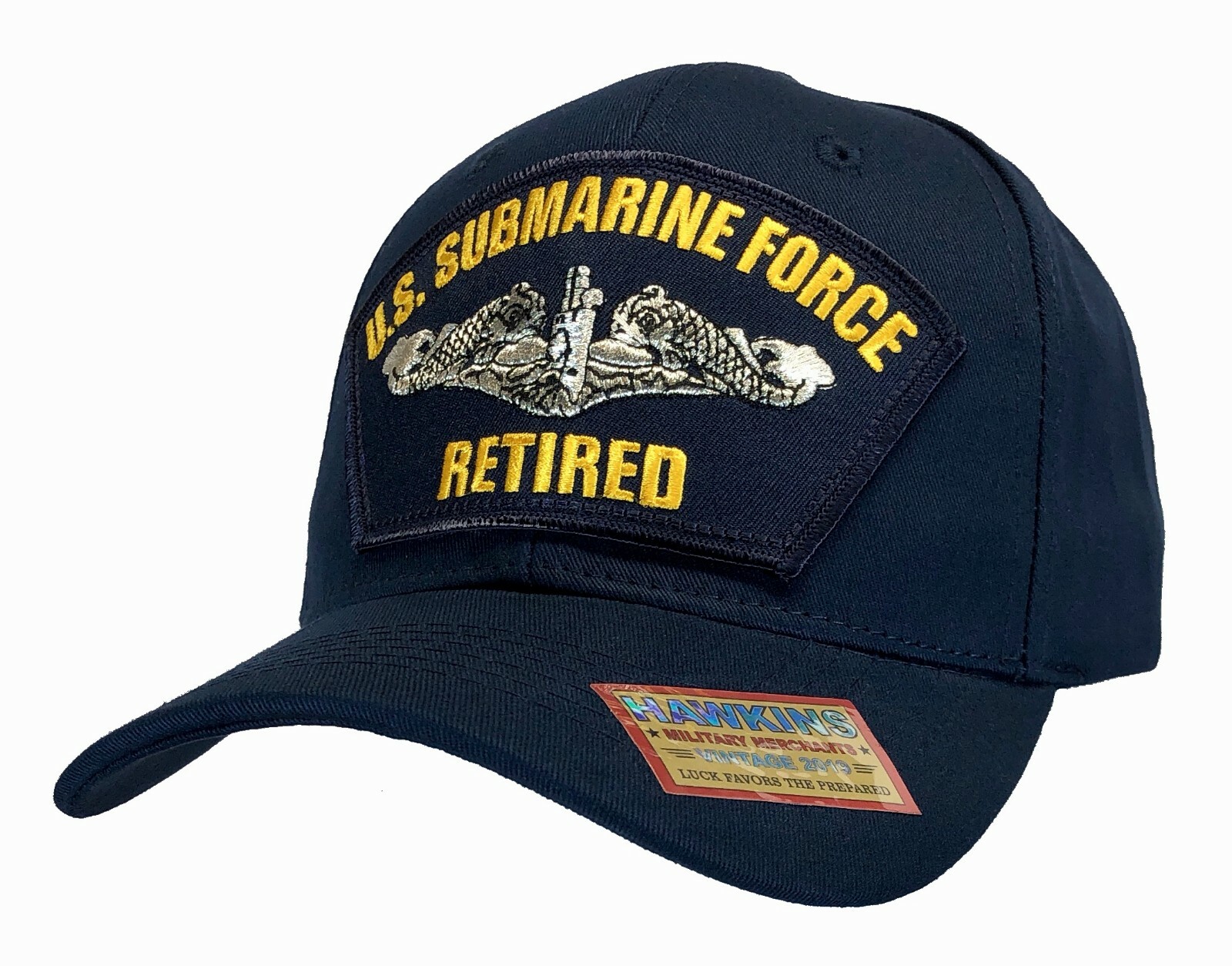 "RETIRED"  U.S. Submarine Force Veteran Hat Dark Blue Structured Ball Cap