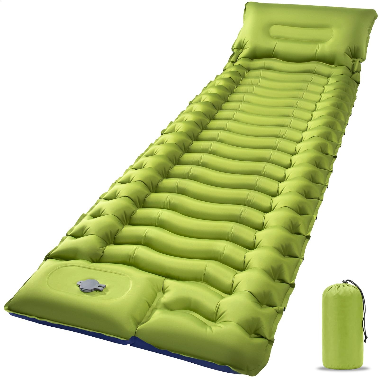 ZPLHXR Sleeping Pad, Ultralight Camping Mattress with Pillow, Built-in Foot P...