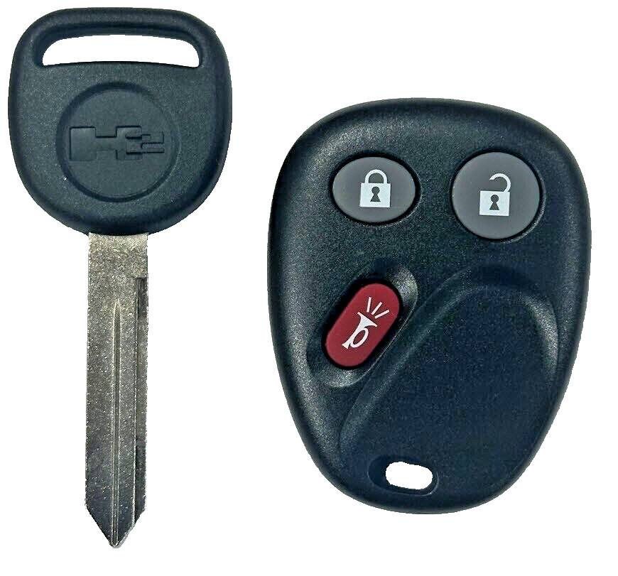 For 2003-2007 Hummer H2 - 3B Remote Fob LHJ011  Combo With Logo Key 15079519