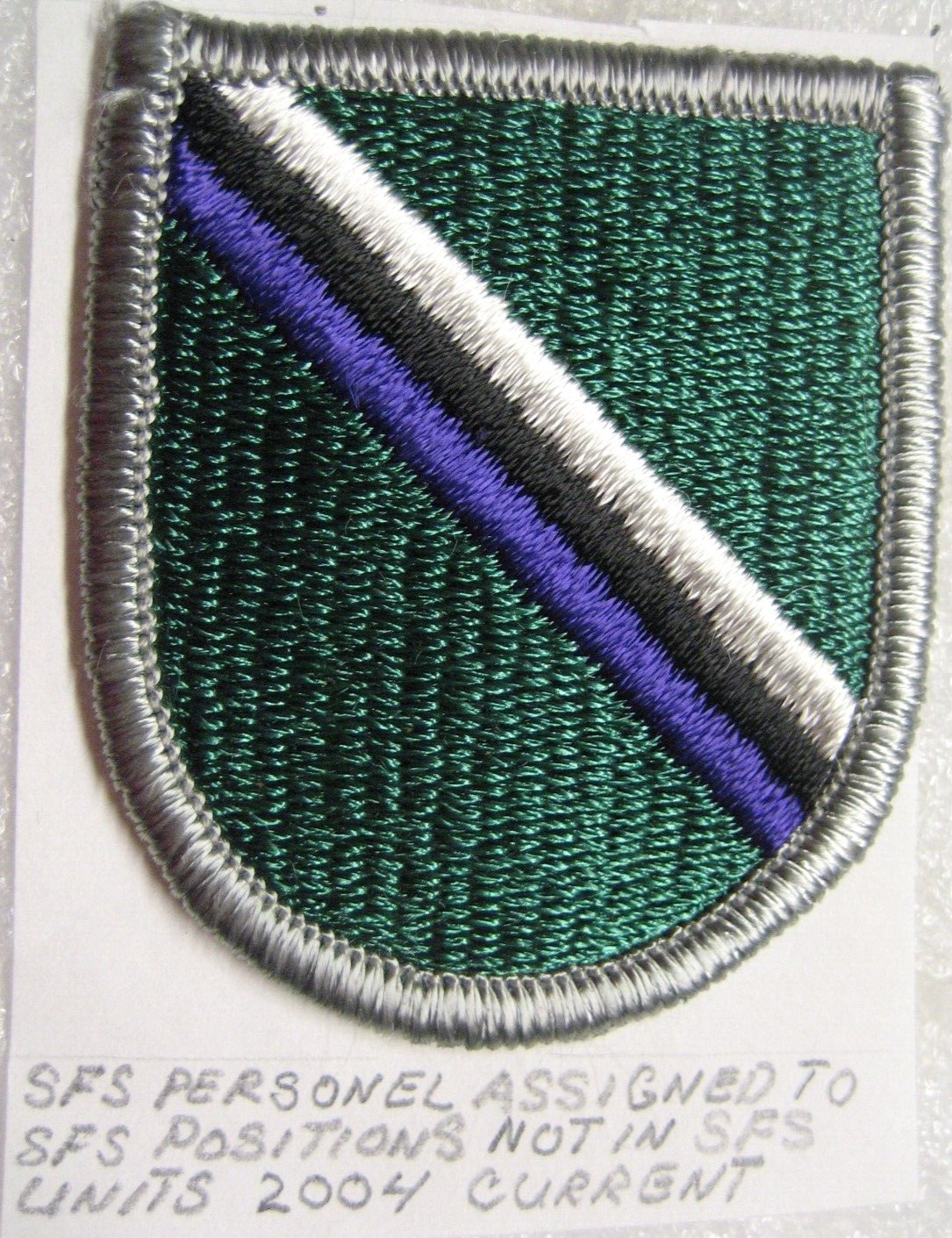 US Army SF Personnel Assigned to SFS units,2004