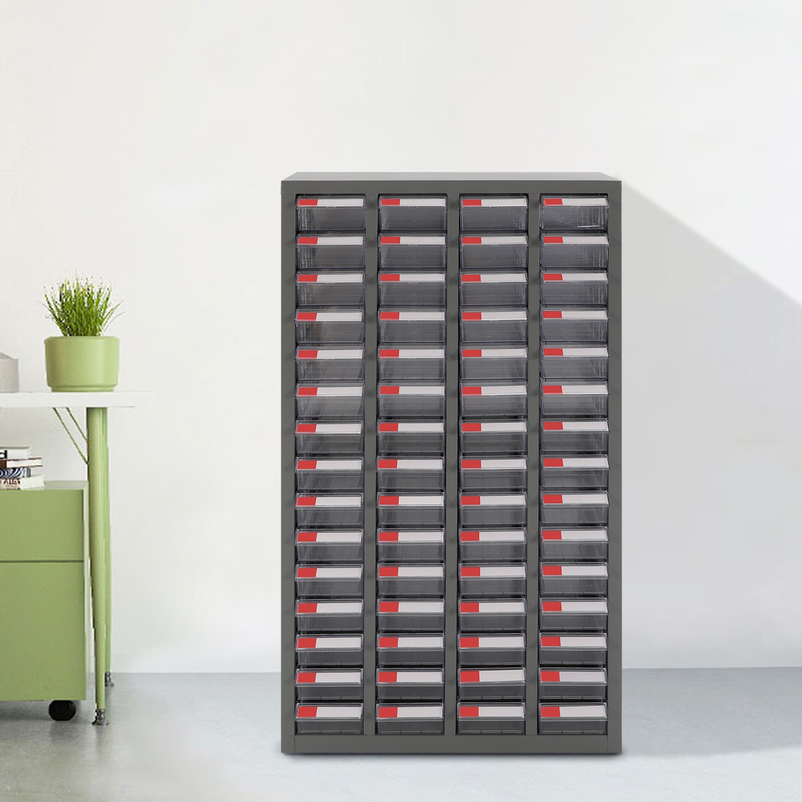60 Drawers Hardware Tools Storage Cabinet Shop Bolt and Nut Tool Organizing Case