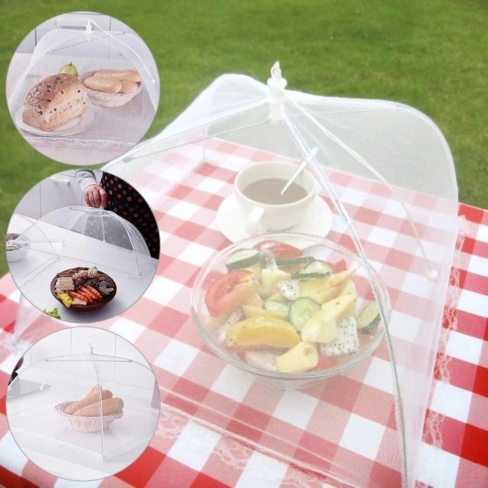 Breathable Dining Table Mesh Cover Foldable Vegetable Cover Umbrella