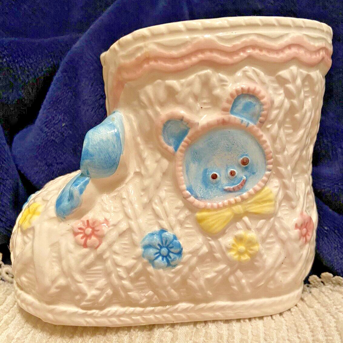 Ardco Baby Shoe Bootie Planter In Pastel Colors Vintage